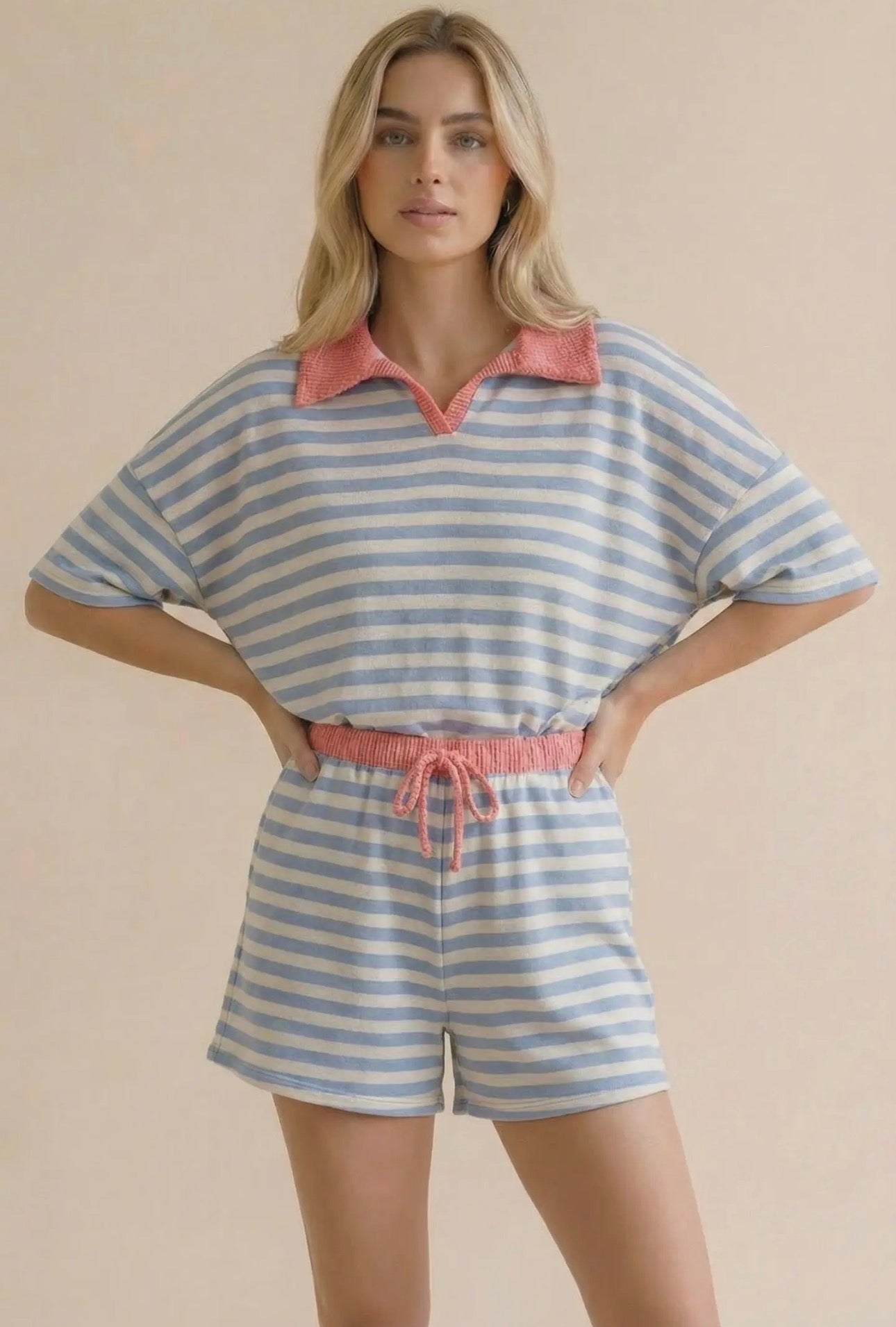 The Shimmer Shack Stripe Short Set