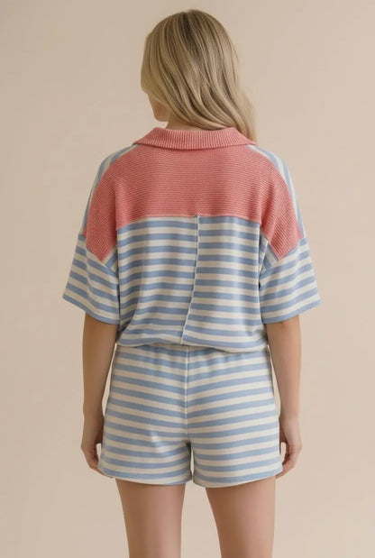 The Shimmer Shack Stripe Short Set