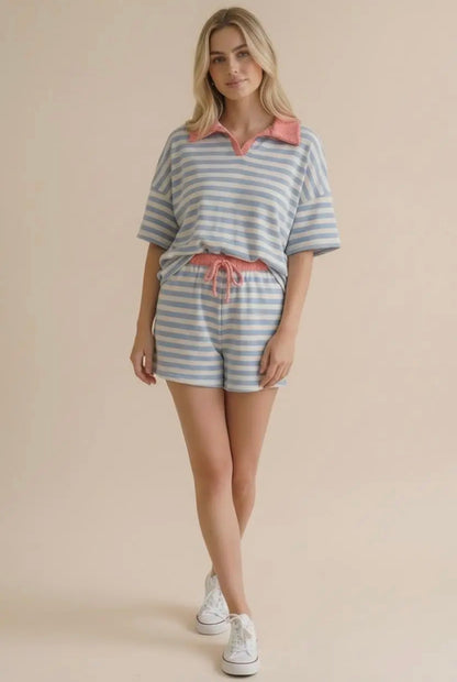 The Shimmer Shack Stripe Short Set