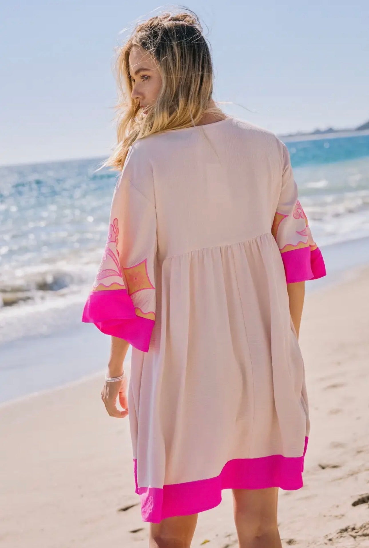 The Shimmer Shack PLUS Embroidered Mini Dress