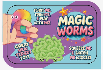 The Shimmer Shack Magic Worms Squishy