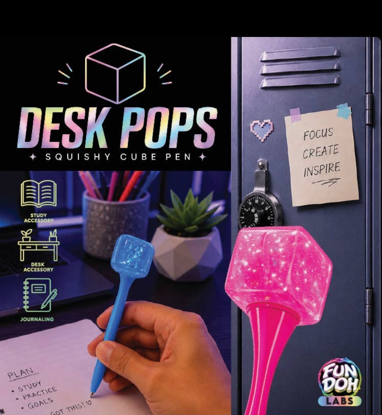 The Shimmer Shack Fun Doh Cube Desk Pop Pen