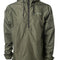 AF Waterfowl Olive Lightweight 1-4 Zip Pullover Windbreaker Jacket - Water Resistant