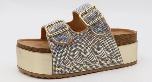 Rhinestone The Shimmer Shack PLUS Rhinestone Platform Sandal