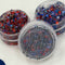 Red and Blue Body Glitter