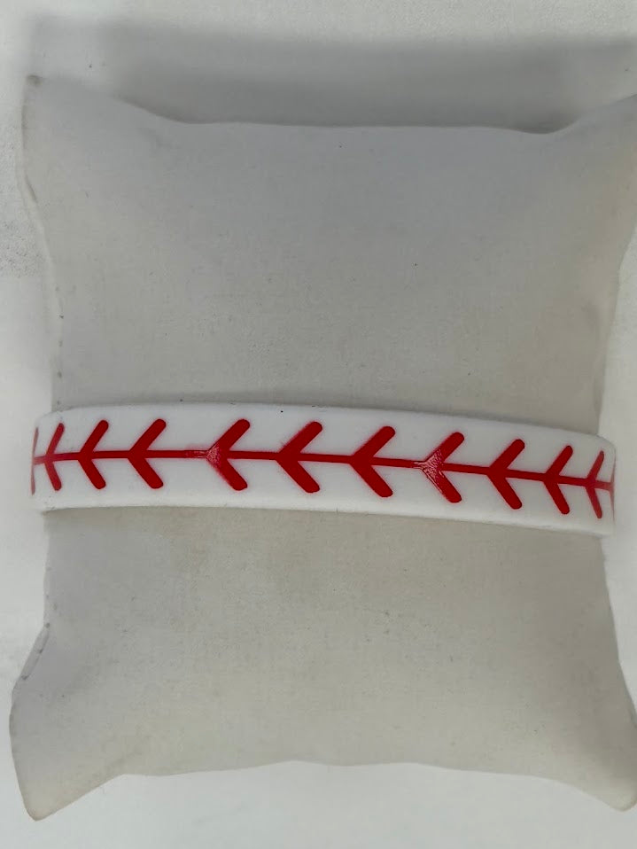 Silicone Baseball Bracelet