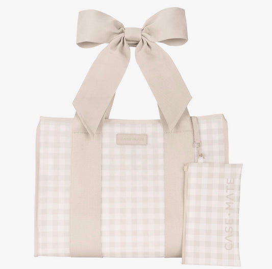 The Shimmer Shack Case-Mate Gingham Bow Jelly Tote