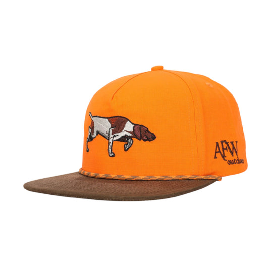 BLAZE ORANGE AND BROWN RIPSTOP POINTER ROPE HAT