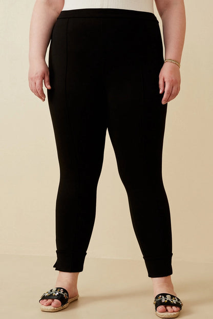The Shimmer Shack Hayden PLUS Elastic Waist Slit Pants