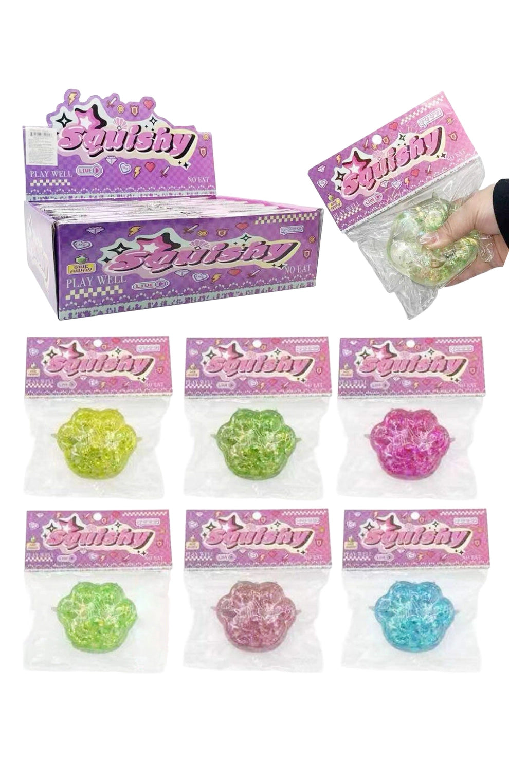 The Shimmer Shack Paw Print Squishy