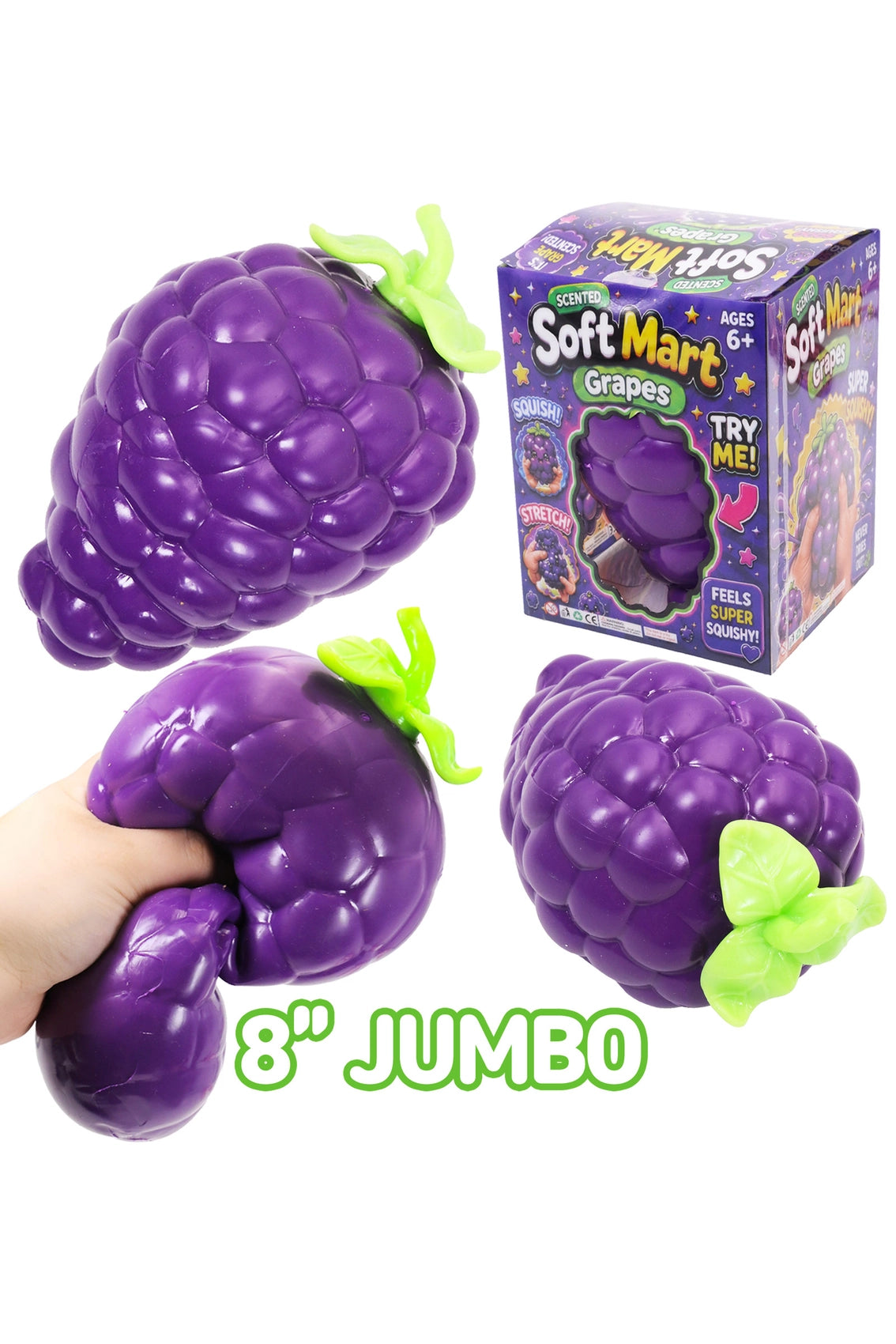 The Shimmer Shack Jumbo Grape Squishy