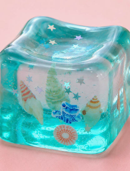 The Shimmer Shack Sea Glass Squishy Cube