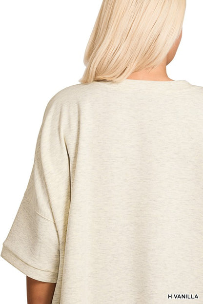 The Shimmer Shack PLUS Scuba Top with Side Slits H. Vanilla