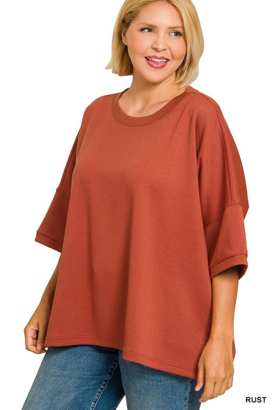 The Shimmer Shack PLUS Scuba Top with Side Slits Rust