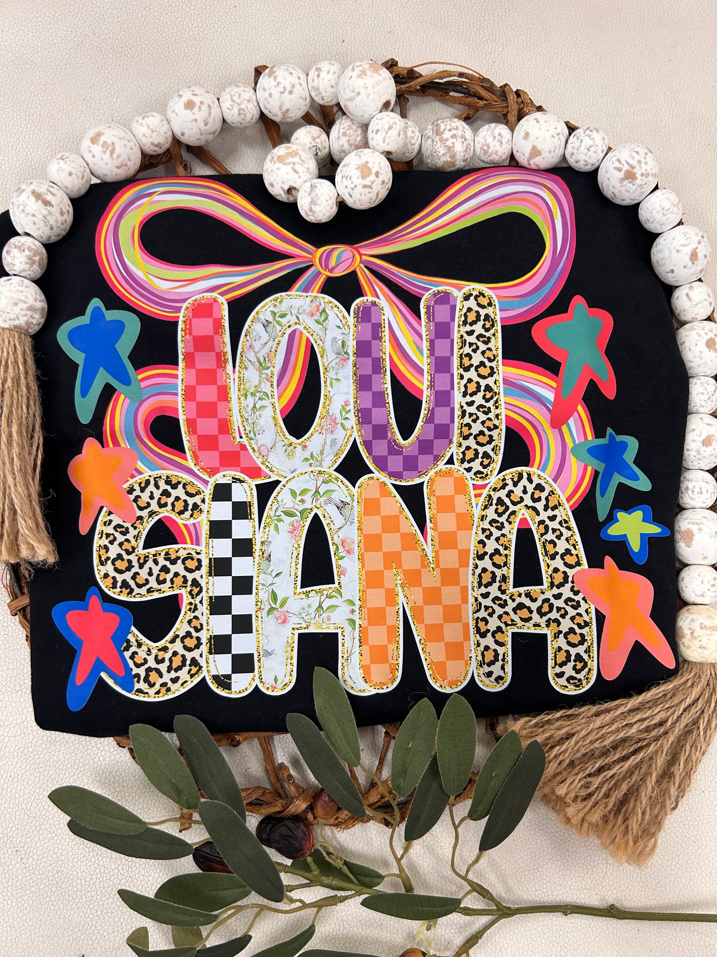 Mixed Pattern Louisiana T-Shirt