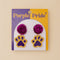 Purple Pride Paw Print Earrings
