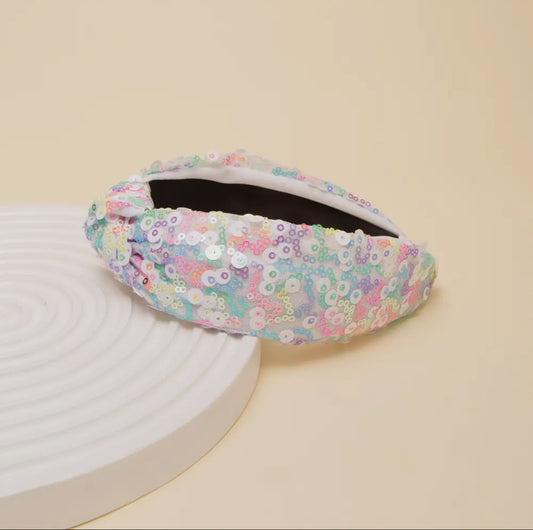 White Sequin Headband