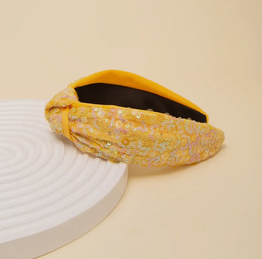 Mustard Sequin Headband