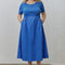 Polagram PLUS Ribbed Top Midi Dress, 3X