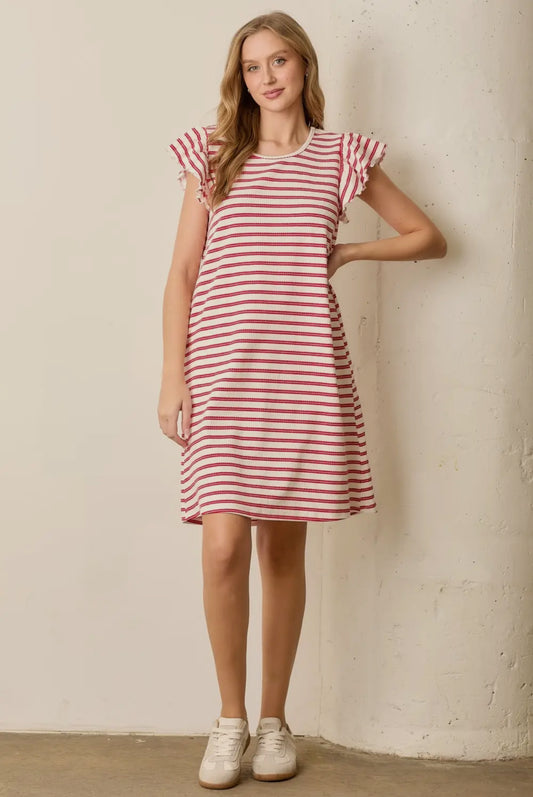 Polagram Striped Midi Dress, 1X
