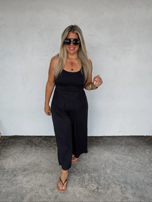 Black Blakeley PLUS Ribbed Romper, 3X