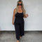 Black Blakeley PLUS Ribbed Romper, 3X