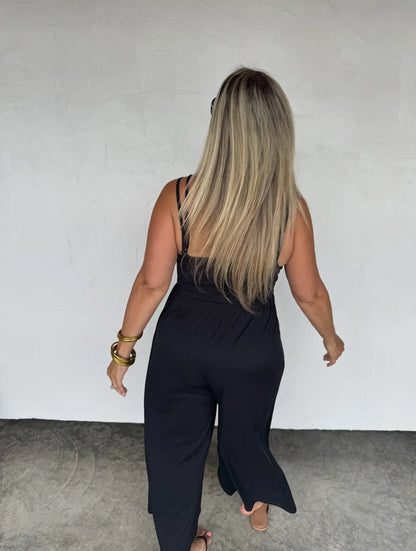 Black Blakeley PLUS Ribbed Romper, 3X