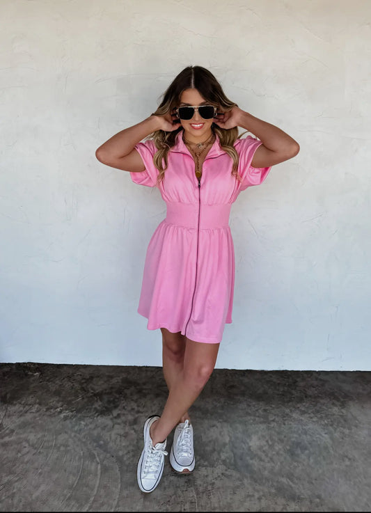 Pink Blakeley PLUS Athleisure Dress, 1X