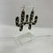 Black and Silver Cactus Earrings