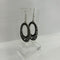 Black and Silver Oval Earrings