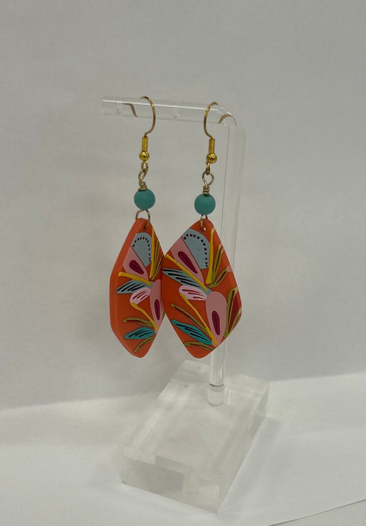 Colorful Plant Earrings