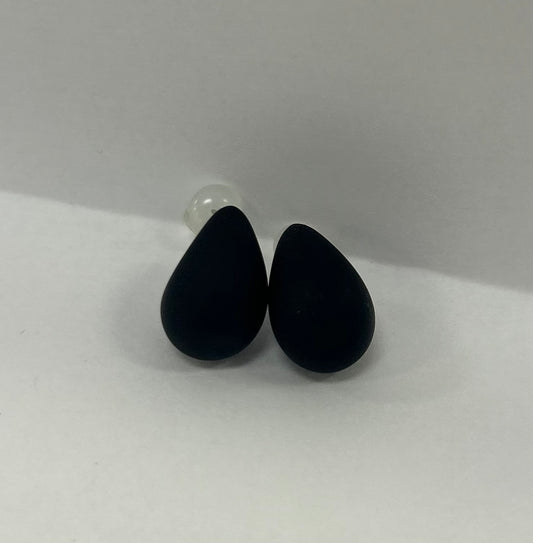 Black Teardrop Earrings
