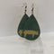 Green and Gold Pig Earrings