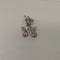 Pink Stone and Diamond Earrings