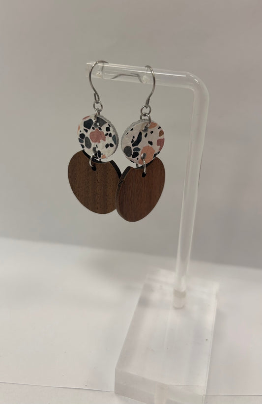 Brown Multicolor Earrings