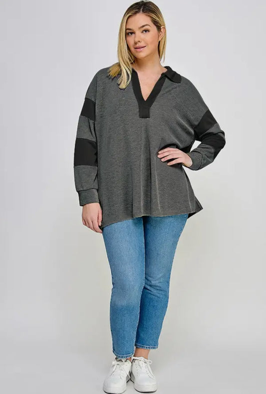 Haute Fox Plus PLUS Ribbed Rugby Polo