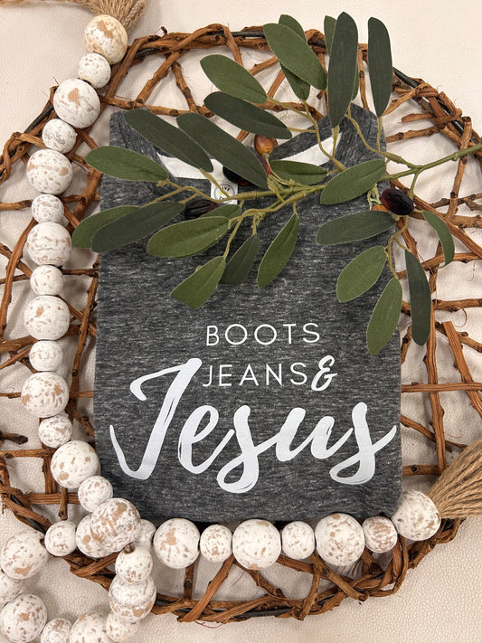 Kids Boots Jeans & Jesus T-Shirt