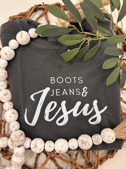 Kids Boots Jeans & Jesus T-Shirt