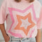 Pink PLUS Star Appliqué Top, 1X