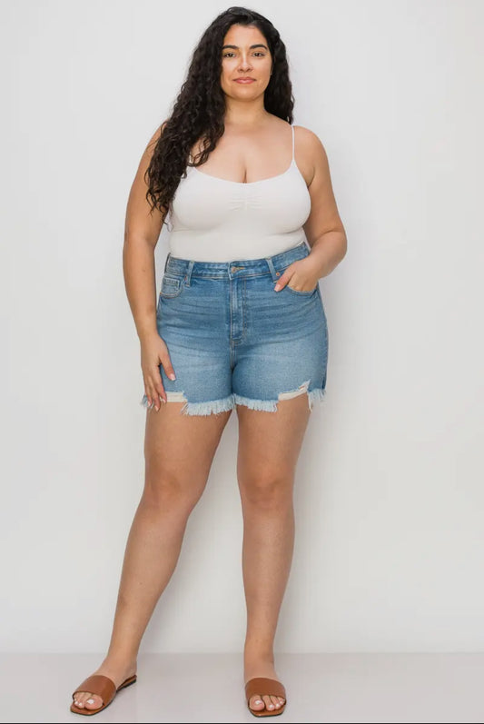 Denim Artemis Vintage PLUS High Rise Stretch Shorts, 22W