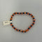 Orange and Black Beaded Bracelet