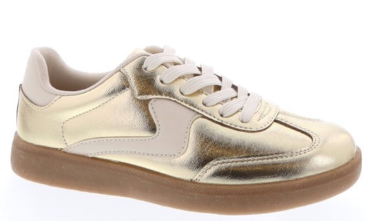 SHOE LA LA GOLD SNEAKERS