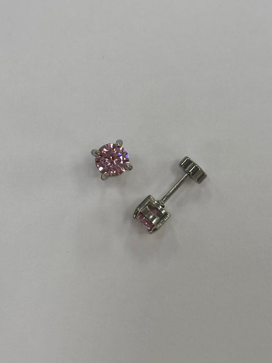Pink Diamond Stud earring