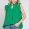 Sewn + Seen Green Smocked Top