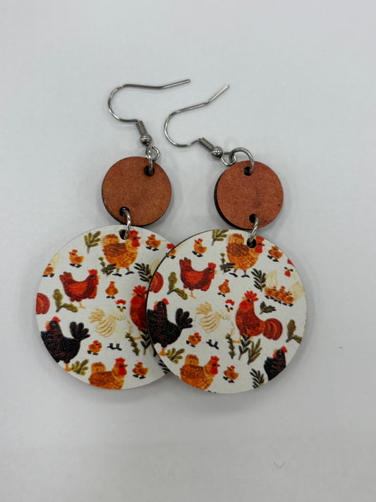 Chicken Earrings