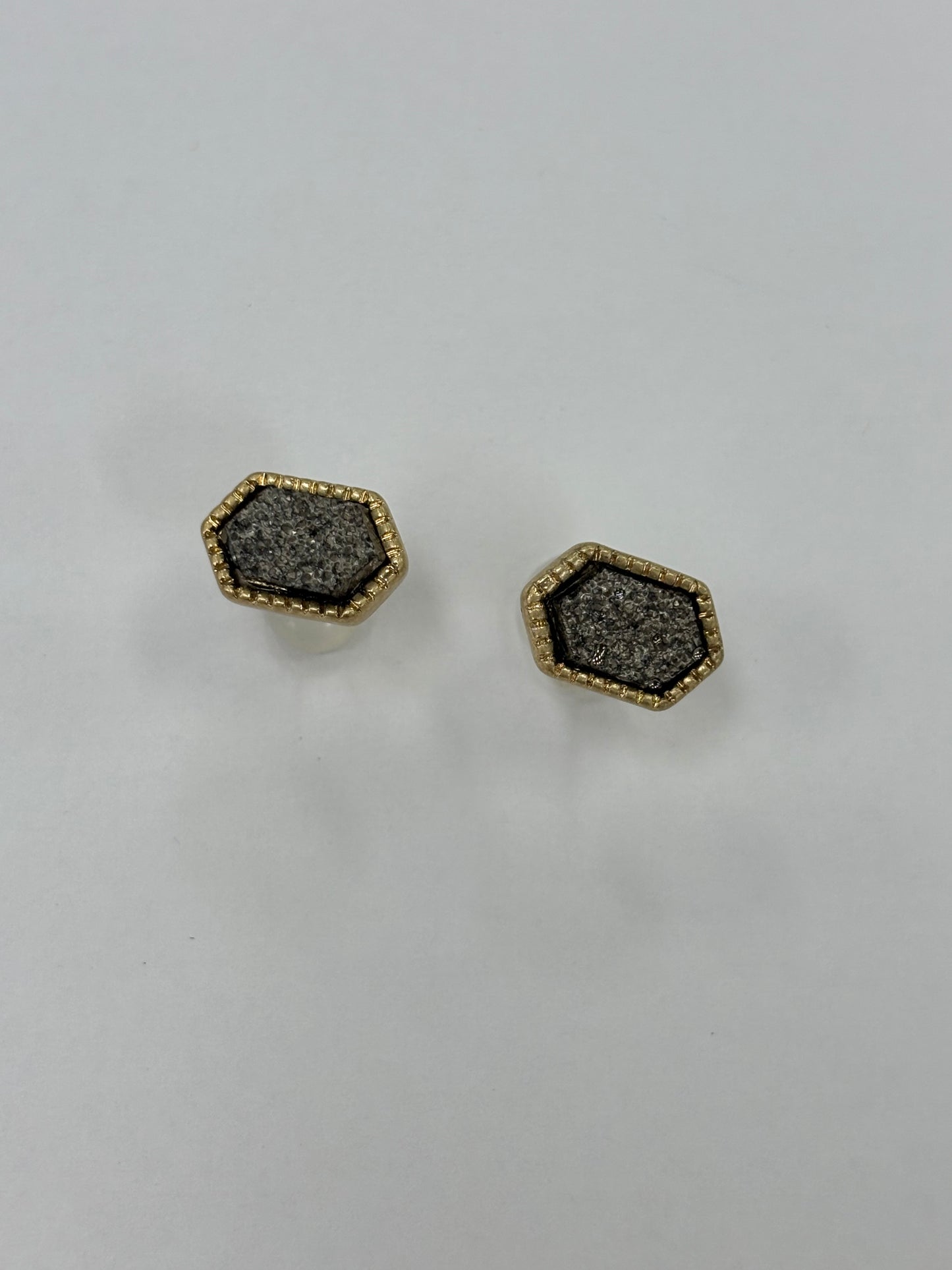 Hexagon Crystal earring Studs
