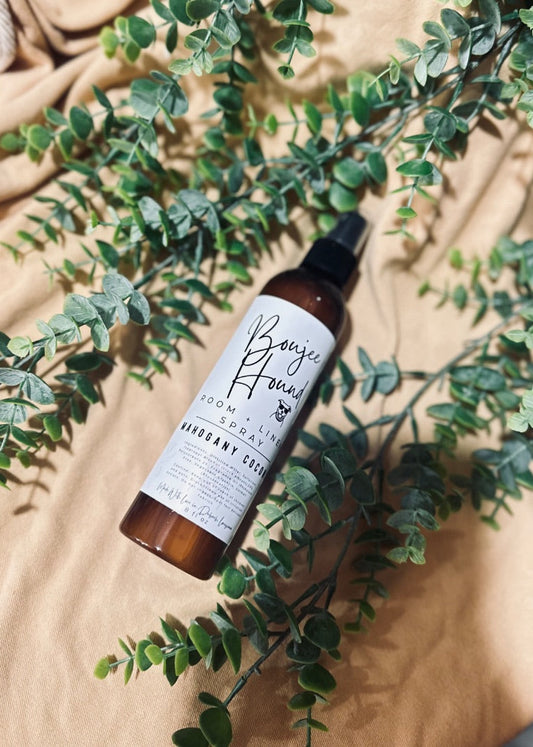 Boujee Hound Room + Linen Spray- Mahogany Coconut