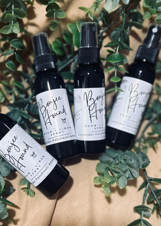 Boujee Hound Mini Room + Linen Spray- Lavender Patchouli Amber