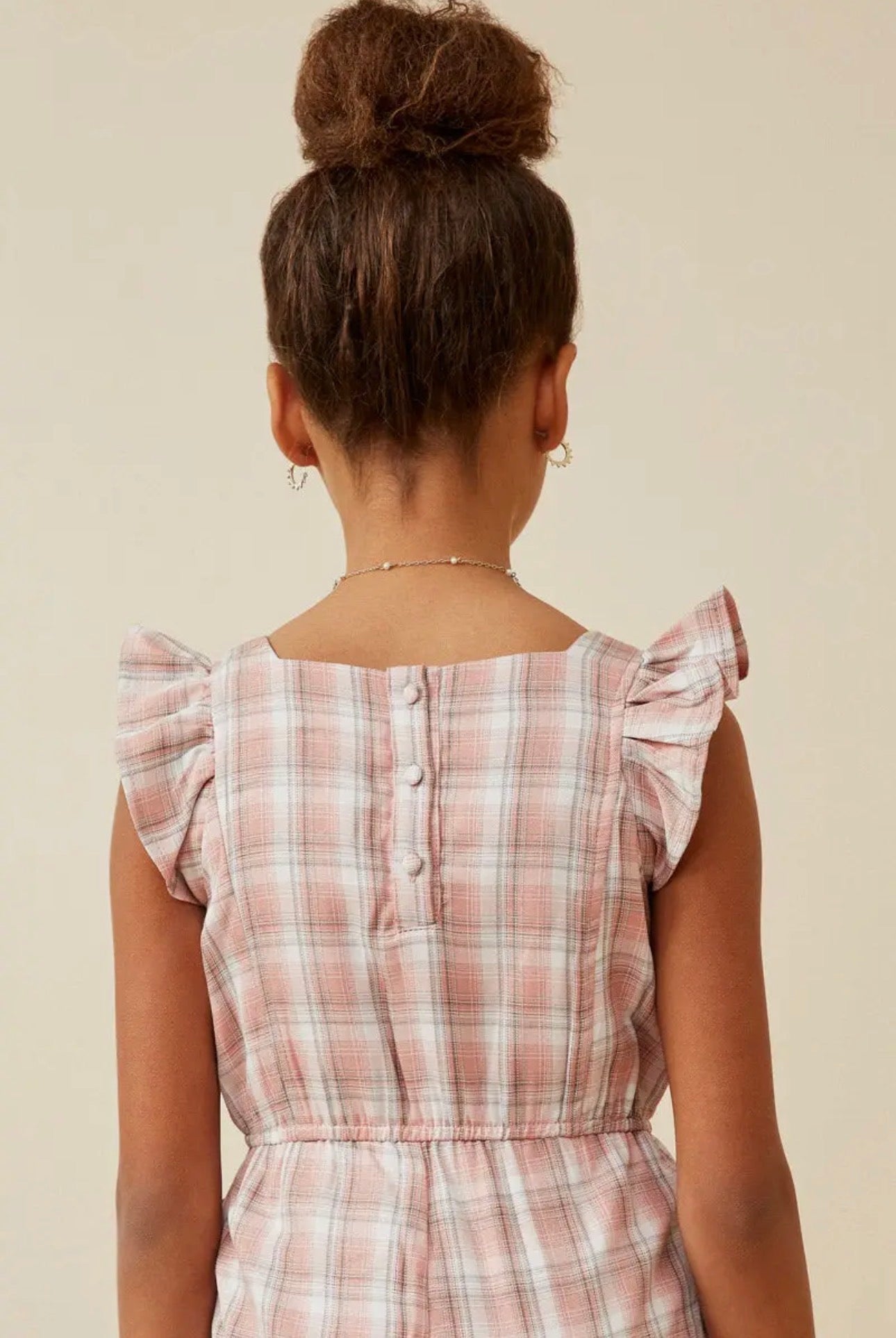 The Shimmer Shack Tween Plaid Jumpsuit