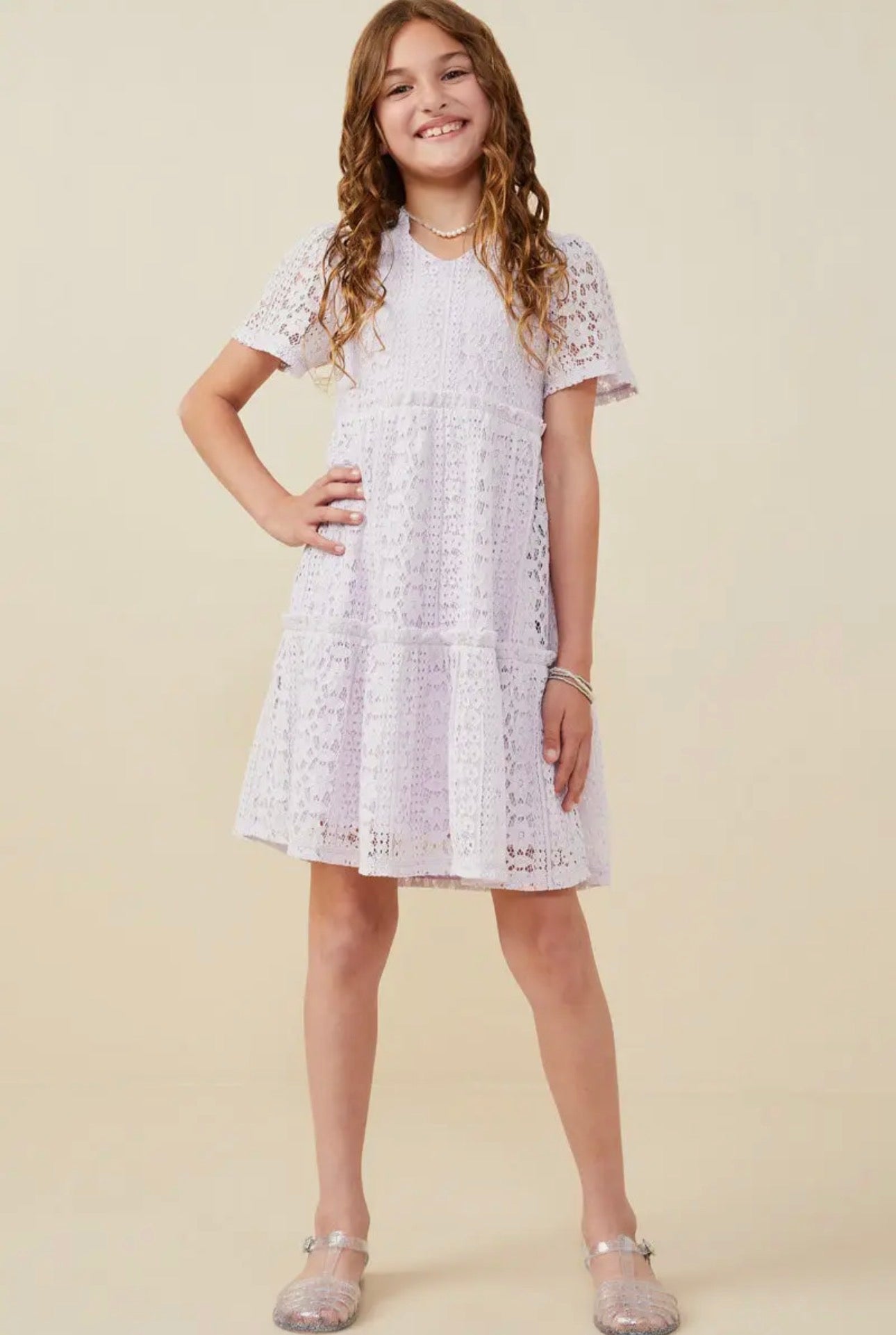 The Shimmer Shack Tween Lace Dress